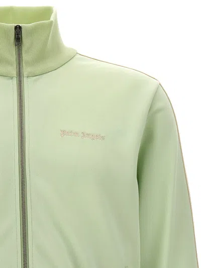 Shop Palm Angels 'classic Logo Track' Sweatshirt In Green