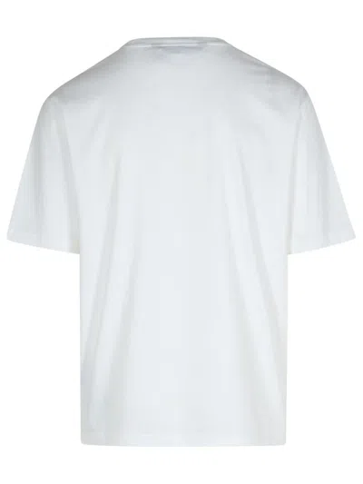Palm Angels White Short-sleeved T-shirt With Monogram Pa Embroidery In White