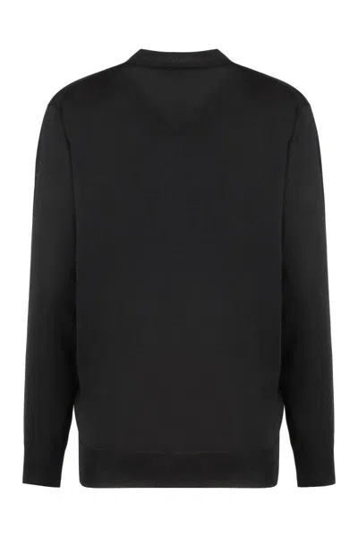 Shop Prada Cardigan In Silk In Black