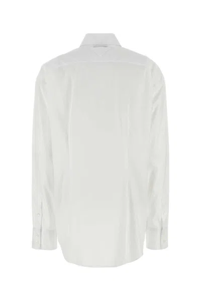 Prada Women's Poplin Shirt In White