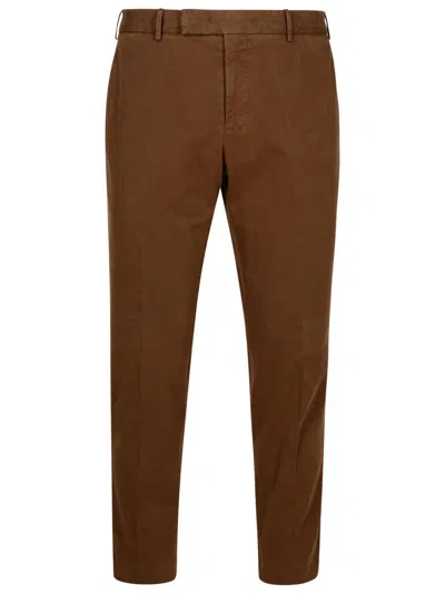 Pt01 Belt-loop Casual Pants In Brown