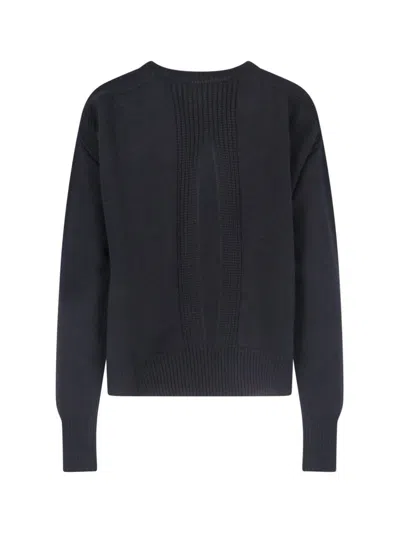 Sa Su Phi Crew Neck Pure Cashmere Sweater In Black