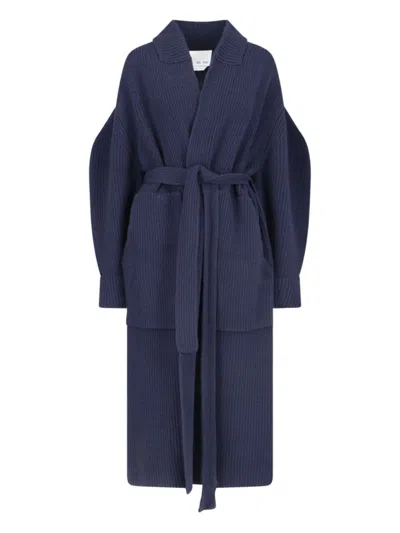 Sa Su Phi Sara Maxi Coat In Blue In Blue
