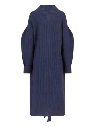 Sa Su Phi Sara Maxi Coat In Blue In Blue