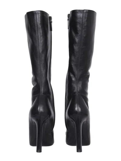 Saint Laurent 105mm Camden Leather Boots In Black