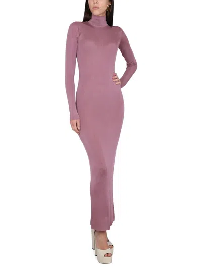 Shop Saint Laurent Long Dress In Pink