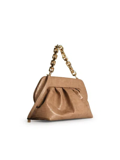 Themoirè 'bios Croco' Beige Vegan Leather Bag In Beige