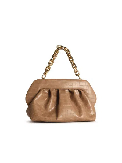 Themoirè 'bios Croco' Beige Vegan Leather Bag In Beige