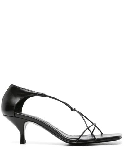 Totême Toteme Knot Sandals In Black