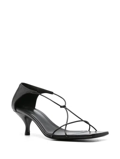 Totême Toteme Knot Sandals In Black