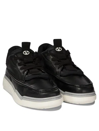 Shop Valentino Garavani "runboot" Sneakers In Black