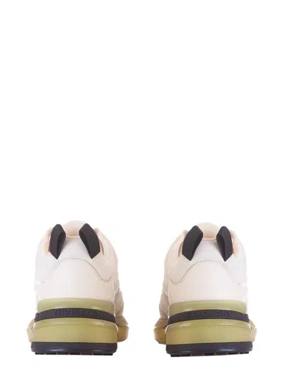 Givenchy Giv 1 Mixed Leather Transparent-sole Runner Sneakers In White