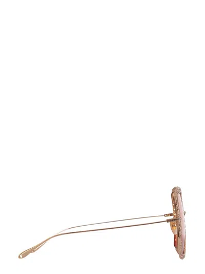Gucci Rectangular Mini Sunglasses For Women In Gold