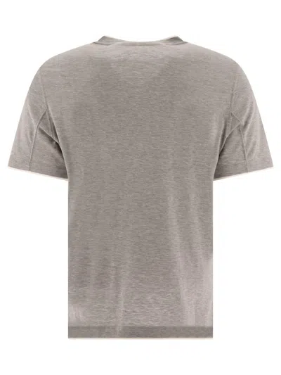 Shop Brunello Cucinelli "faux-layering" T-shirt In Grey