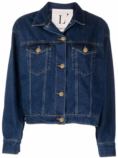 Shop L'autre Chose Classic Denim Jacket In Navy