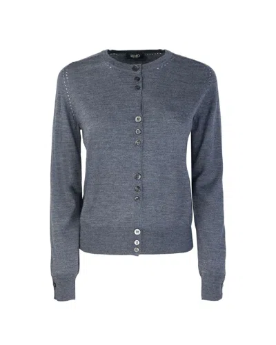 Shop Liu •jo Liu Jo Cardigan In Grey