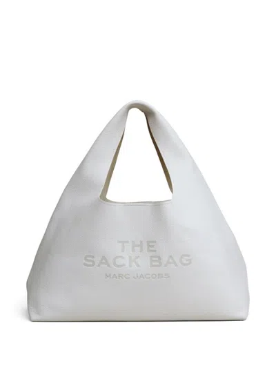 Shop Marc Jacobs The Sack Leather Xl Shoulder Bag In White