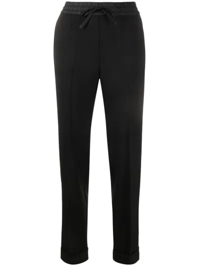 Shop P.a.r.o.s.h . Drawstring Straight-leg Trousers In Black