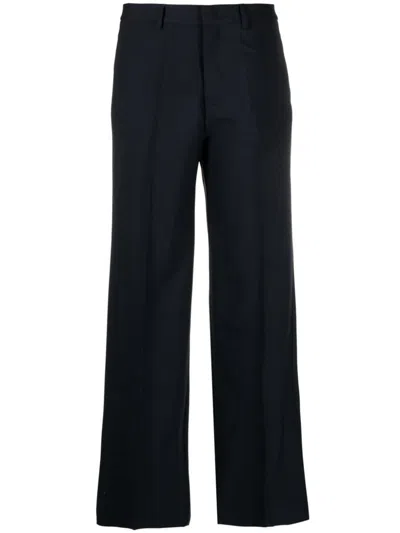 P.a.r.o.s.h Lillie Wide-leg Pants Pressed Crease In Blue