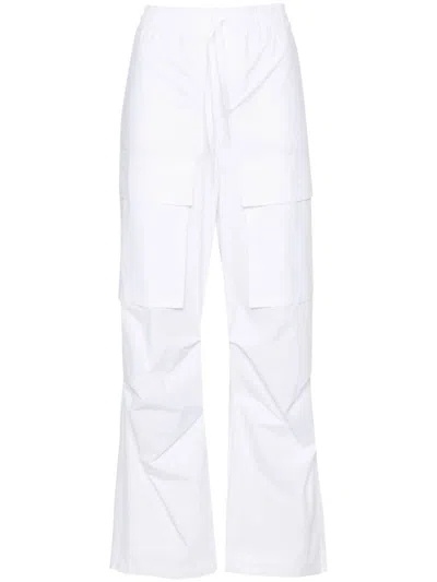 P.a.r.o.s.h White Straight-leg Cotton Cargo Trouser In White