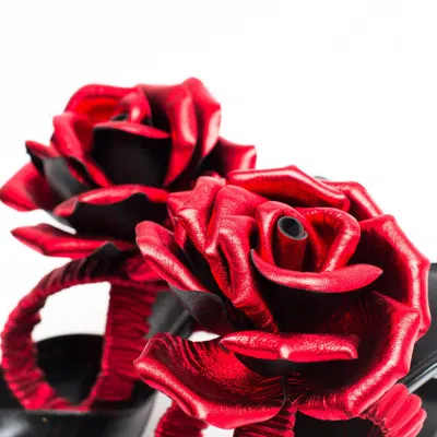 Saint Laurent Freja Flower High Heels In Black