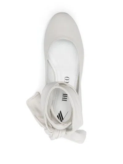 Attico Bridal Cloe Leather Slingback Flats In White