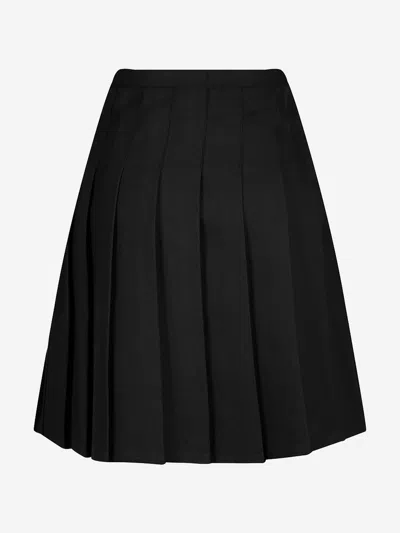 Zeco Schoolwear Girls School Senior Down Pleat Eco Skirt In Black