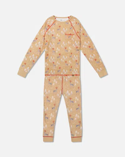 Deux Par Deux Adult Men Two Piece Family Christmas Pajama Set In Multi