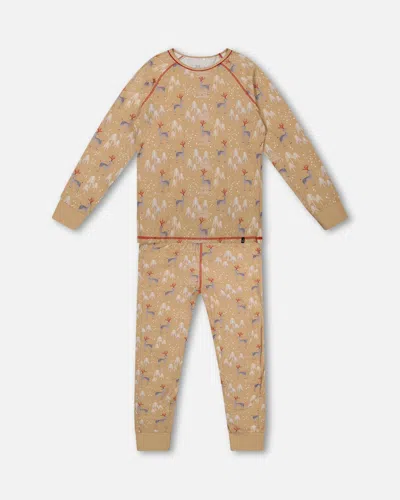 Deux Par Deux Adult Women Two Piece Family Christmas Pajama Set In Multi
