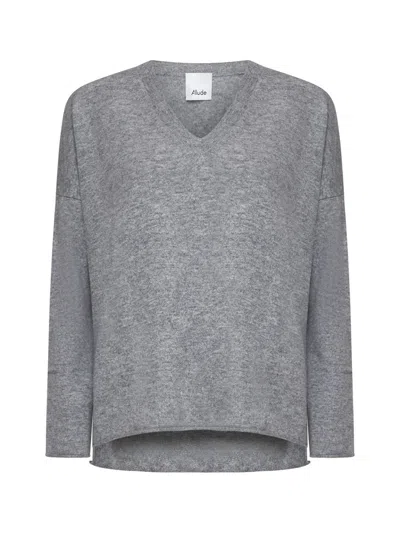 Shop Allude Sweaters In Grey