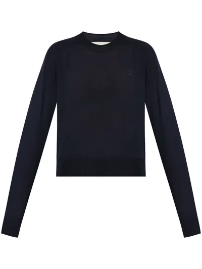 Ami Alexandre Mattiussi Ami Paris De Coeur Jumper In Night Blue