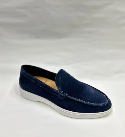 Bekk Woman Loafers Midnight Blue Size 7 Soft Leather In Navy