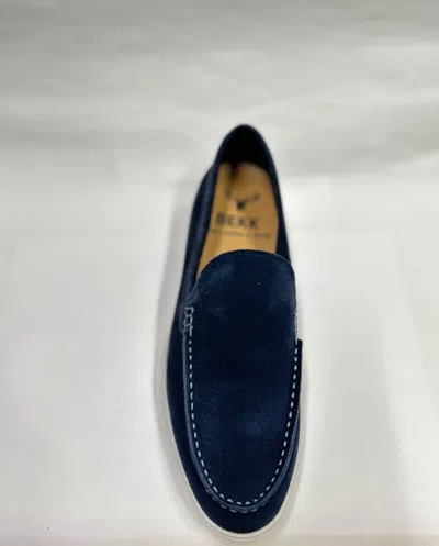 Bekk Woman Loafers Midnight Blue Size 7 Soft Leather In Navy