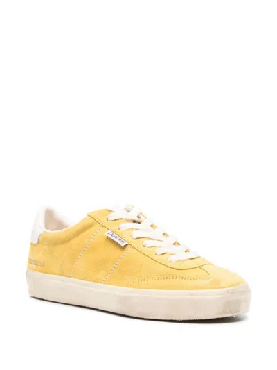 Shop Golden Goose Soul Star Suede Sneakers In Honey/milk