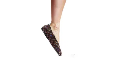 La Rose Crystal Embellished Ballet Flats In Pink