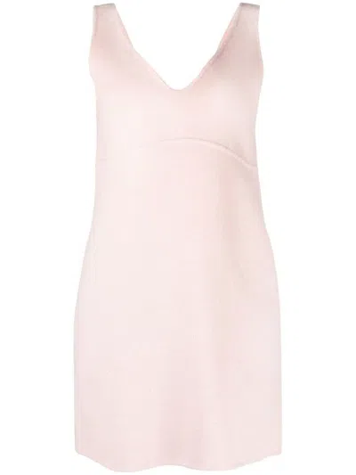 P.a.r.o.s.h Sleeveless Wool Minidress In Pink