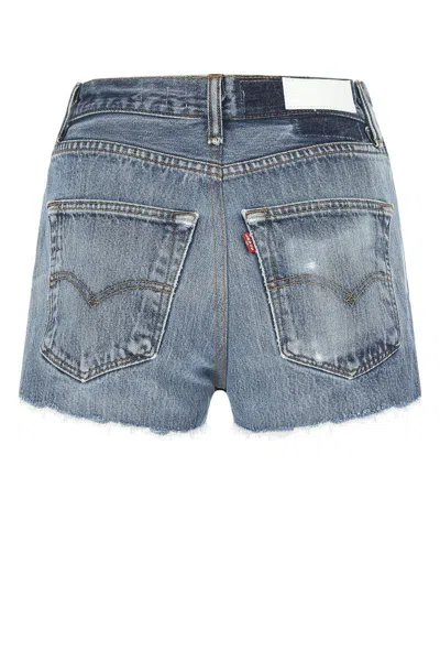 Shop Re/done Shorts In Blue