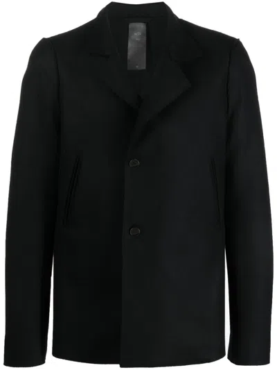 Sapio Double-breasted Blazer With Notched Lapels In Black