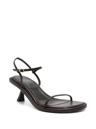 Souliers Martinez 55mm Ivone Leather Sandals In Brown