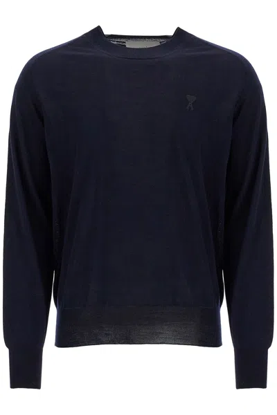 Shop Ami Alexandre Matiussi Lightweight Wool Raglan Pullover