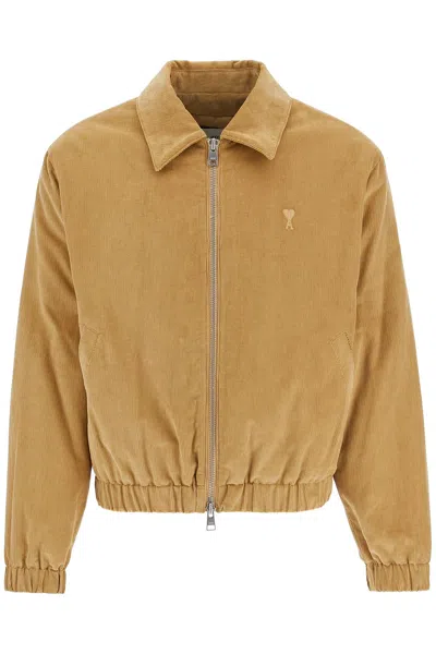 Shop Ami Alexandre Matiussi Corduroy Bomber Jacket