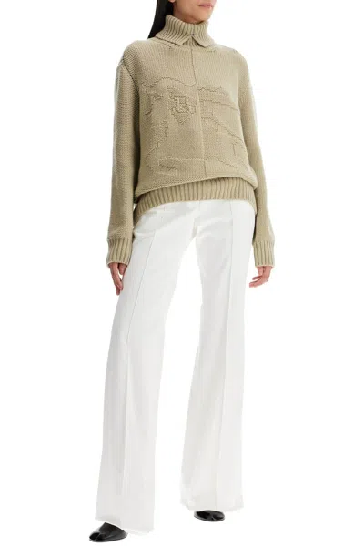 Shop Burberry Cashmere Sweater With Ekd Design