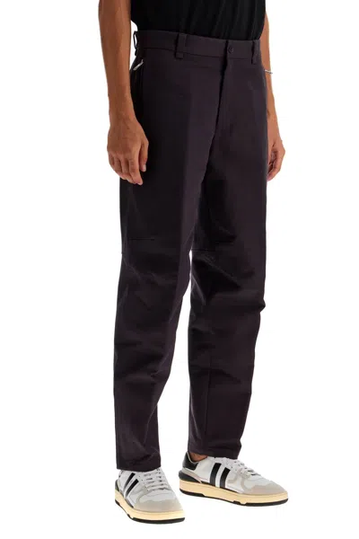 Shop Lanvin Contemporary Biker Gabardine Trousers In Viola