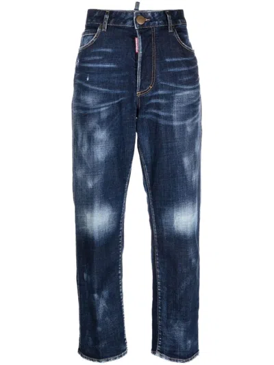 Dsquared2 Slim Fit Denim Trousers In Blue