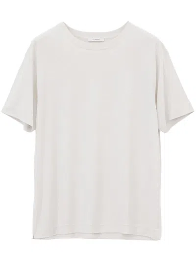 Lemaire Short Sleeved Crewneck T-shirt In Beige
