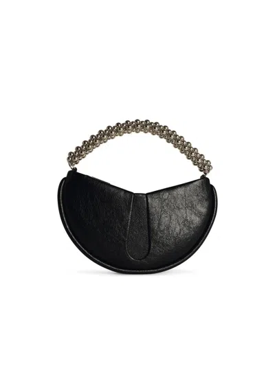 Shop Themoirè 'ebe' Black Vegan Leather Bag