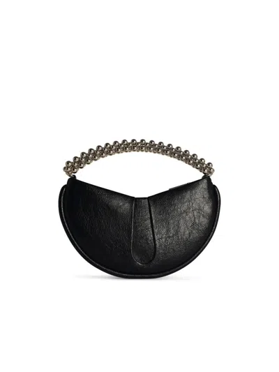 Shop Themoirè 'ebe' Black Vegan Leather Bag