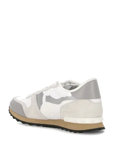 Shop Valentino Garavani Sneakers In Bianco/silver/pastel Grey