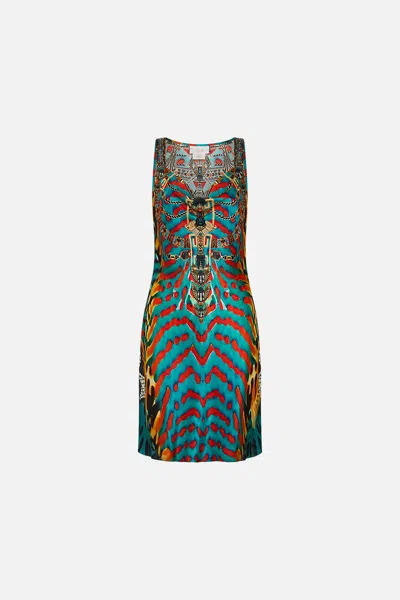 Camilla Short Bias Slip Dress With Wide Strap Desert Visions