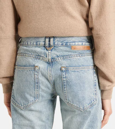 Stella Mccartney Clasp-embellished Low-rise Flared Jeans In Blue
